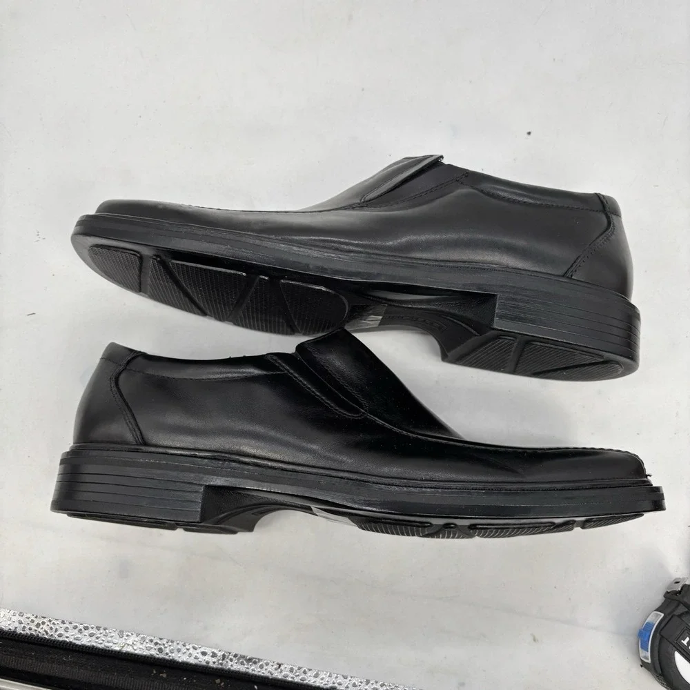 Bostonian New Iron Age Dress Shoes Mens 9 Black Wingtip Black Slip On Comfort